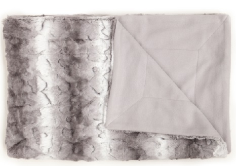 Plaid Journey,bontlook,wit,grijs,zwart,synthetisch,fleece,kussen 50x50 cm.